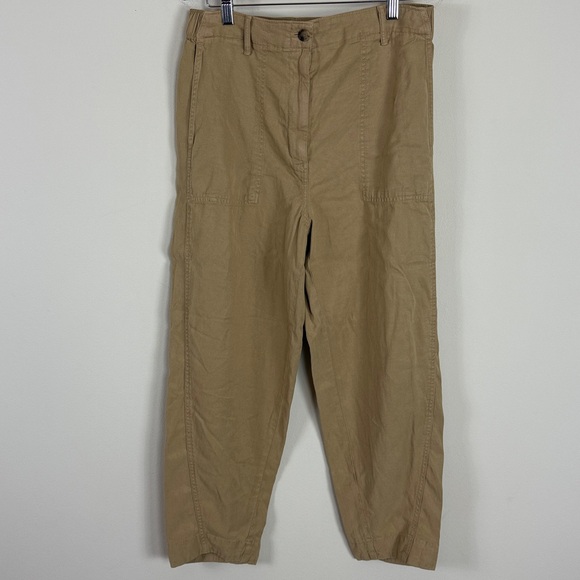 Banana Republic Pants - NWT Banana Republic Linen Blend Khaki Utility‎ Ankle Parachute Pants Size Med